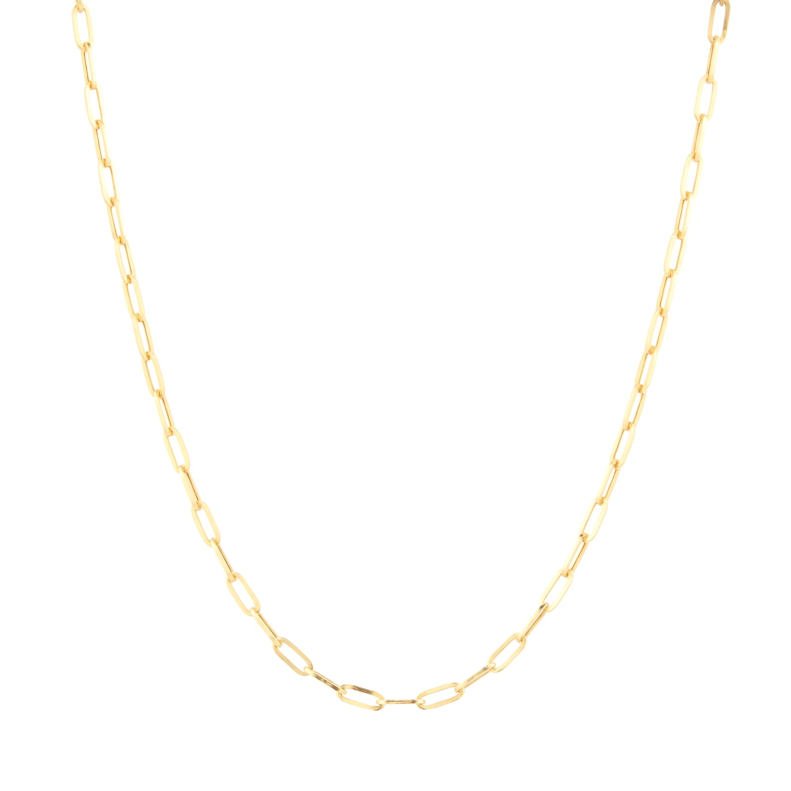Goldsmiths 18ct Yellow Gold Thin Paperlink Hollow Chain
