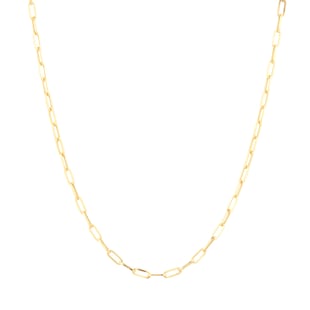 Goldsmiths 18ct Yellow Gold Thin Paperlink Hollow Chain