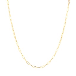 13520063 - 18ct Yellow Gold Thin Paperlink Hollow Chain