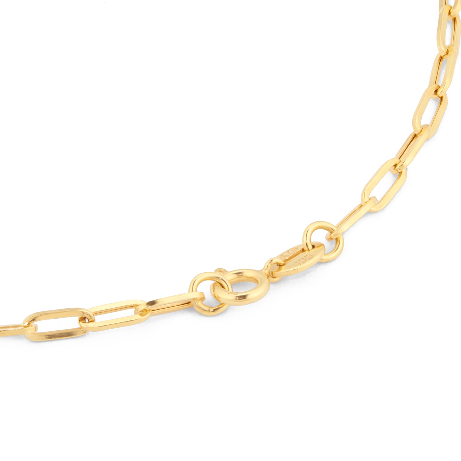 Goldsmiths 18ct Yellow Gold Thin Paperlink Hollow Chain