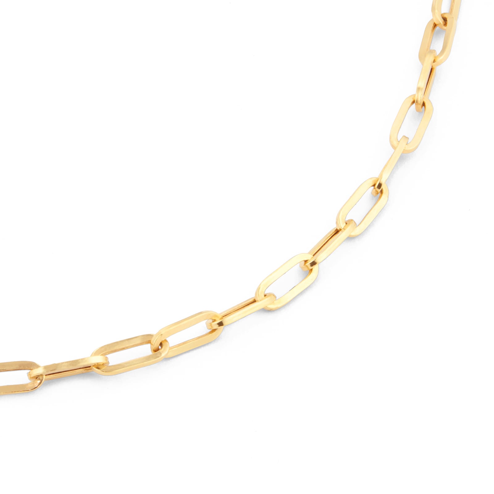 Goldsmiths 18ct Yellow Gold Thin Paperlink Hollow Chain