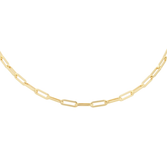 Mappin & Webb 18ct Yellow Gold 18 Inch Rectangular Link Necklace
