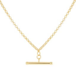13520067 - 18ct Yellow Gold T-Bar Chain Necklace