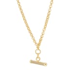 Goldsmiths 18ct Yellow Gold T-Bar Chain Necklace