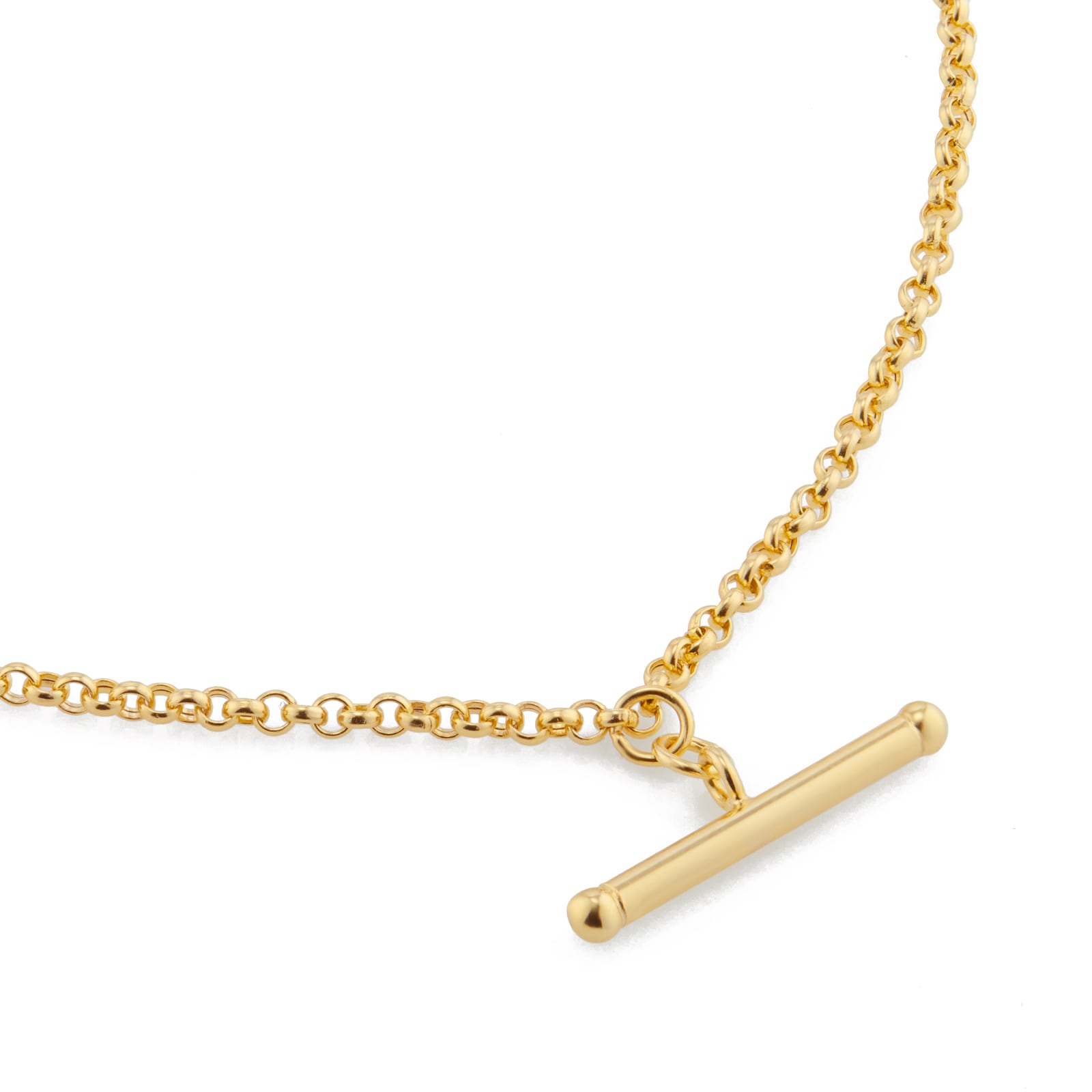 Goldsmiths 18ct Yellow Gold T-Bar Chain Necklace Goldsmiths 18ct Yellow Gold T-Bar Chain Necklace