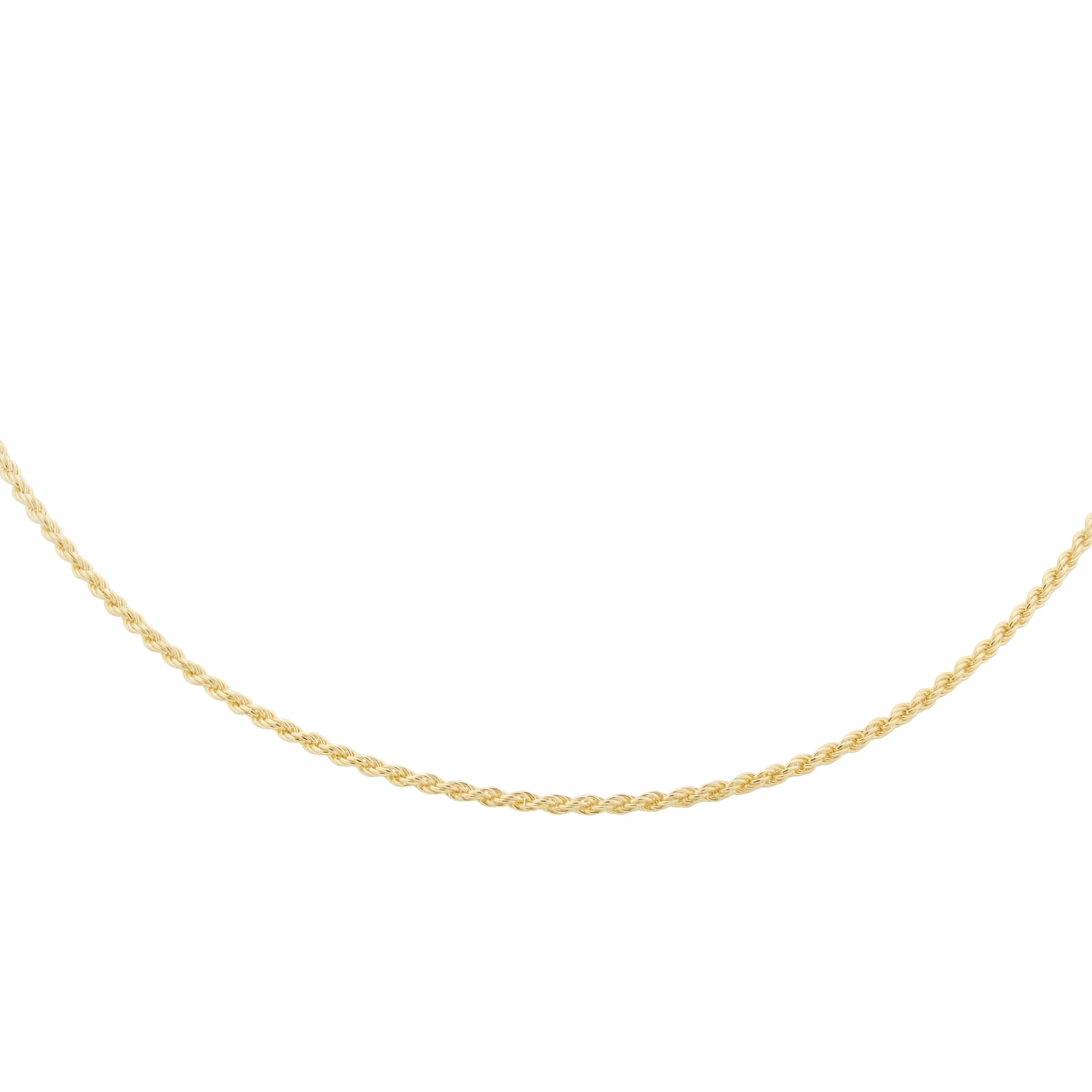 Goldsmiths 18ct Yellow Gold Thin Rope Hollow Chain