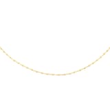 Goldsmiths 18ct Yellow Gold Cube Link Trace Chain