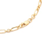 Mappin & Webb 18ct Yellow Gold Thin Diamond Cut  Mixed Belcher Chain