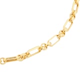 Mappin & Webb 18ct Yellow Gold Thin Diamond Cut  Mixed Belcher Chain