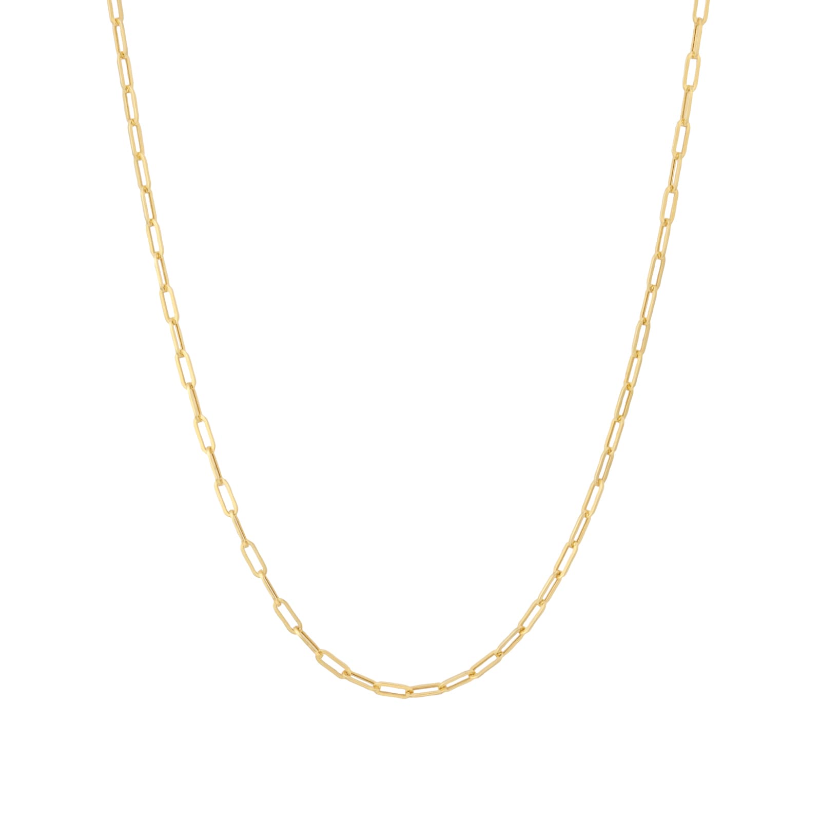 Mappin & Webb 18ct Yellow Gold 2.3mm Paper Link 18 Inch Chain