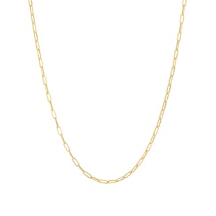 Mappin & Webb 18ct Yellow Gold 2.3mm Paper Link 18 Inch Chain