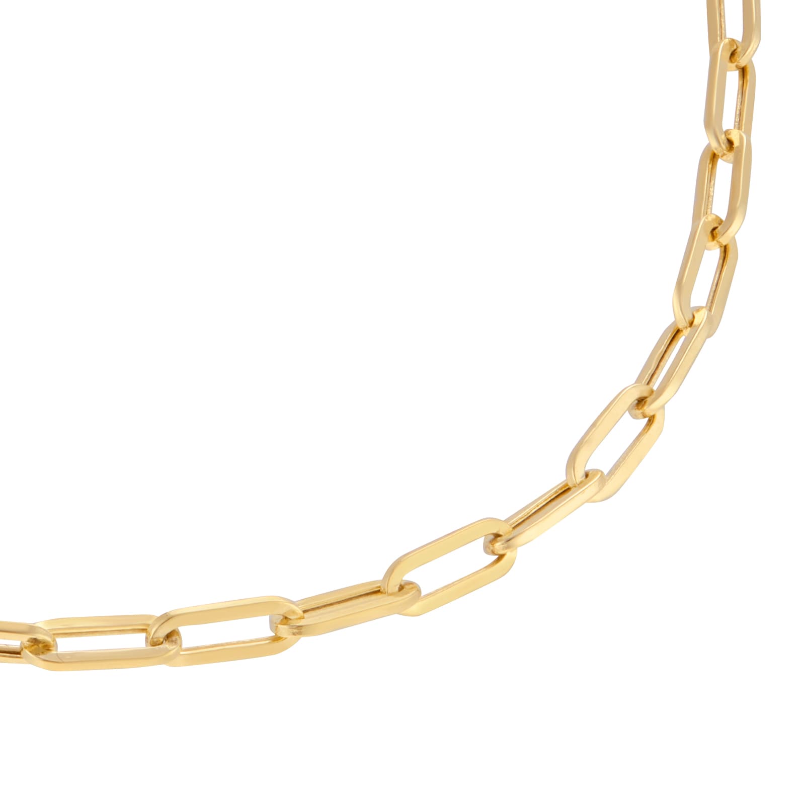 Mappin & Webb 18ct Yellow Gold 2.3mm Solid Paper Link 18 Inch Chain