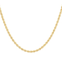 13520075 - 18ct Yellow Gold 18 Inch Hollow Rope Chain