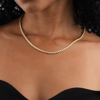 Mappin 
Webb 18ct Yellow Gold 18 Inch Rope Chain