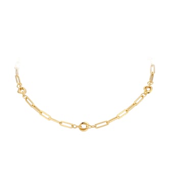 Mappin 
Webb 18ct Yellow Gold Knot 
Paper link 18 Inch Necklace