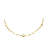 Mappin & Webb 18ct Yellow Gold Knot & Paper link 18 Inch Necklace