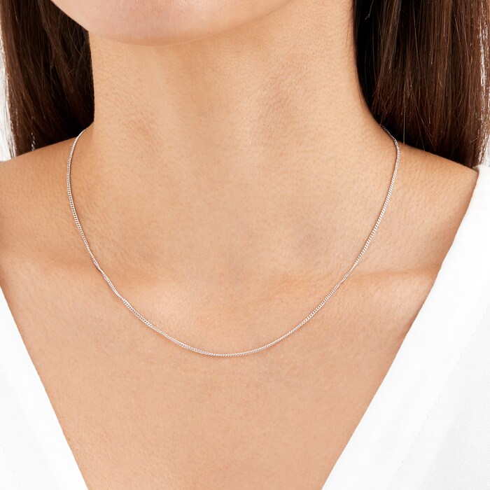 Goldsmiths 18ct White Gold 45cm (18") Chain
