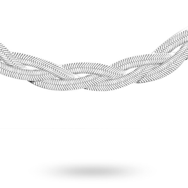Goldsmiths Silver Plait Necklace