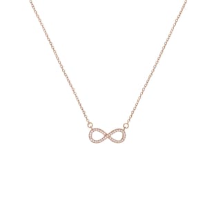 Goldsmiths Rose Gold Plated Infinity Necklace