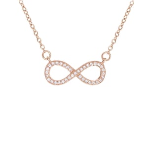 Goldsmiths Rose Gold Plated Infinity Necklace