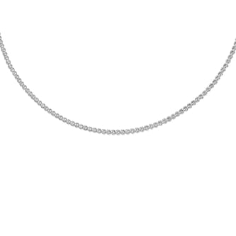 Goldsmiths Stirling Silver Cubic Zirconia 18" Tennis Necklace