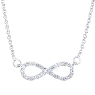 Best Luxury 
Silver 
Diamond 0.08ct Infinity Necklace
