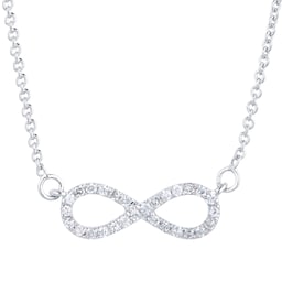 13700021 - Silver & Diamond 0.08ct Infinity Necklace