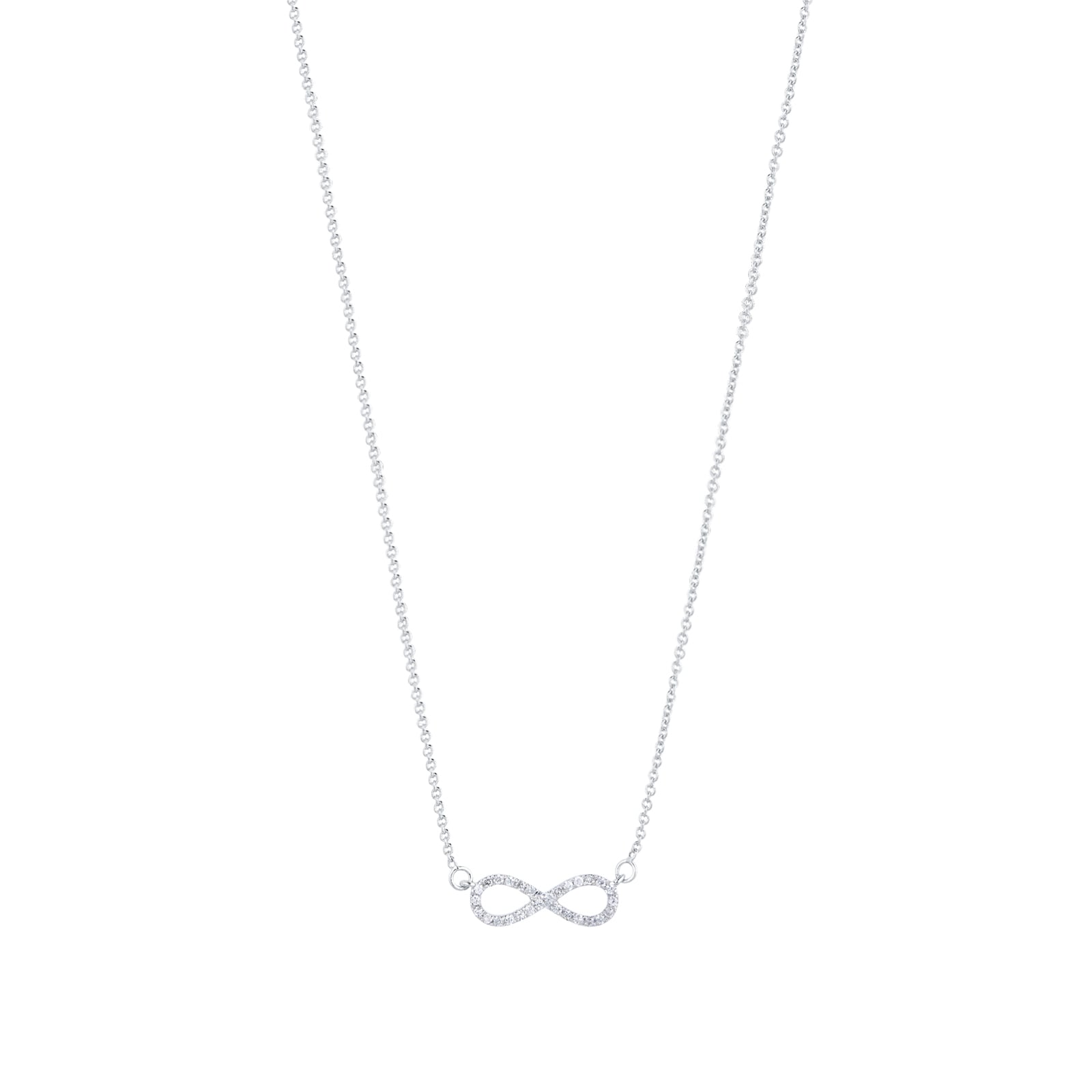 Silver on sale eternity necklace