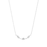 Goldsmiths Silver & Diamond 0.10ct Flutter Necklace