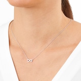 Goldsmiths Silver Infinity Diamond Necklace