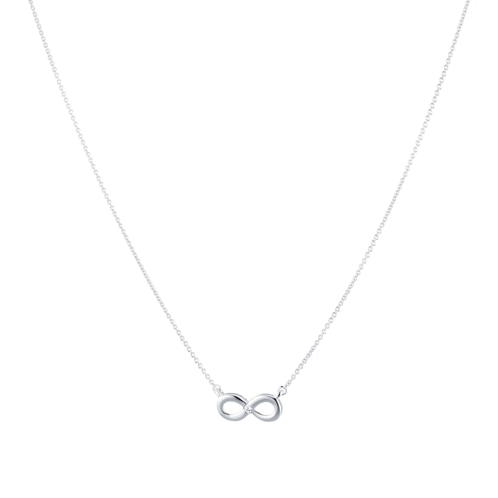 Goldsmiths Silver Infinity Diamond Necklace