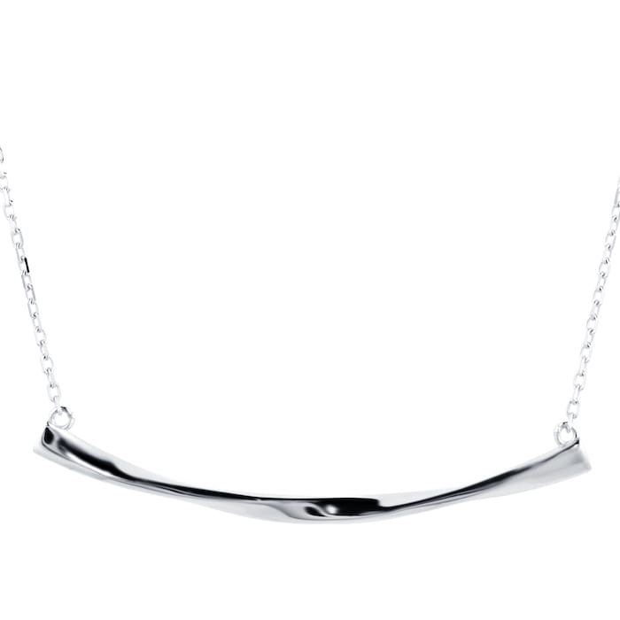 Goldsmiths Silver Fluid Twist Necklace