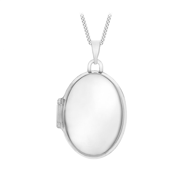 Oval white sales gold locket