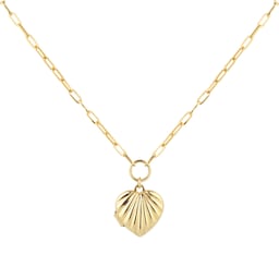 14010081 - 9ct Yellow Gold Textured Heart Locket