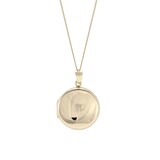 Goldsmiths 9ct Yellow Gold Diamond set Circle Locket