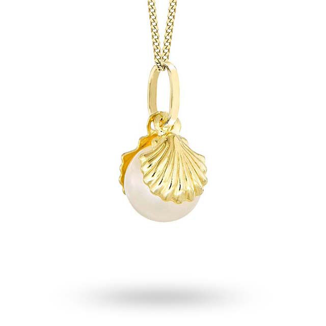 Goldsmiths 9ct Yellow Gold Pearl Pendant