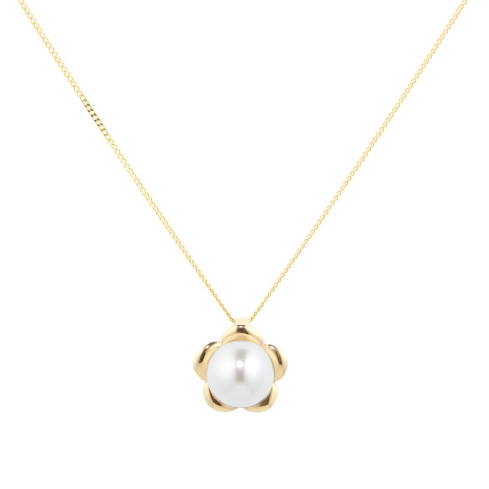 Goldsmiths 9ct Yellow Gold Pearl Pendant