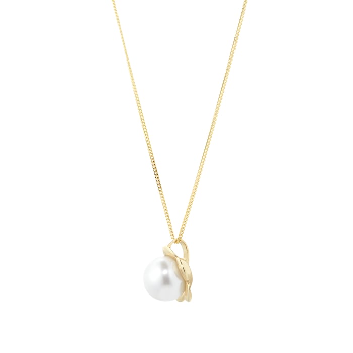 Goldsmiths 9ct Yellow Gold Pearl Pendant