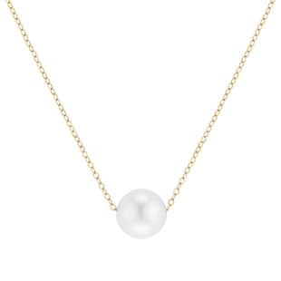 Goldsmiths 9ct Yellow Gold Akoya Pearl Slider Pendant