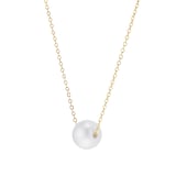 Goldsmiths 9ct Yellow Gold Akoya Pearl Slider Pendant