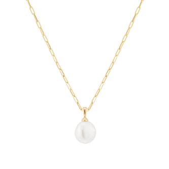 Mappin 
Webb 18ct Yellow Gold Fresh Water Pearl Paper Chain Necklace