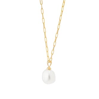 Mappin 
Webb 18ct Yellow Gold Fresh Water Pearl Paper Chain Necklace
