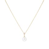 Goldsmiths 9ct Yellow Gold 6.5-7mm Freshwater Pearl and Diamond Pendant