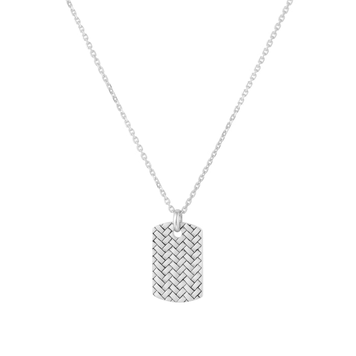 Goldsmiths Sterling Silver Dog Tag Necklace