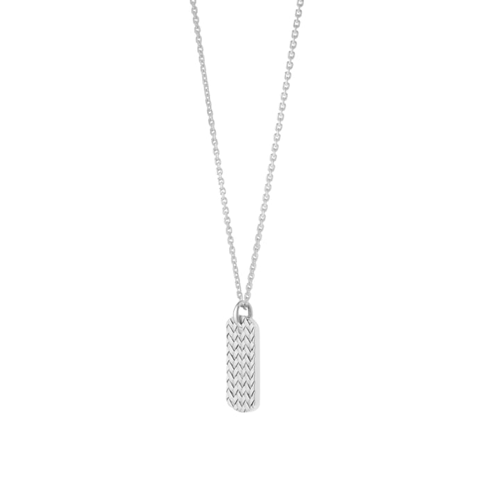 Goldsmiths Sterling Silver Dog Tag Necklace