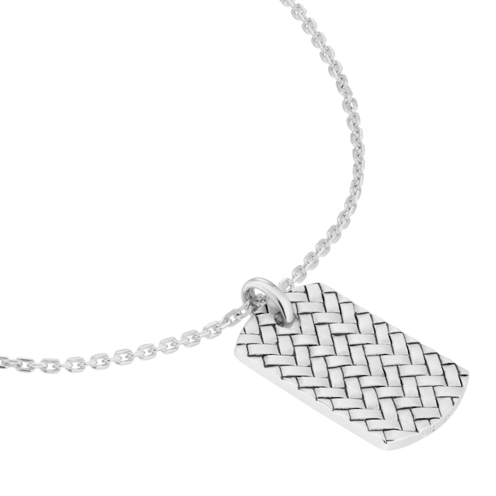 Goldsmiths Sterling Silver Dog Tag Necklace