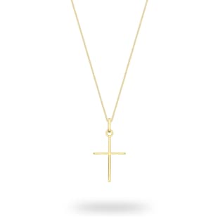 Goldsmiths 9ct Yellow Gold Fancy Cross Pendant