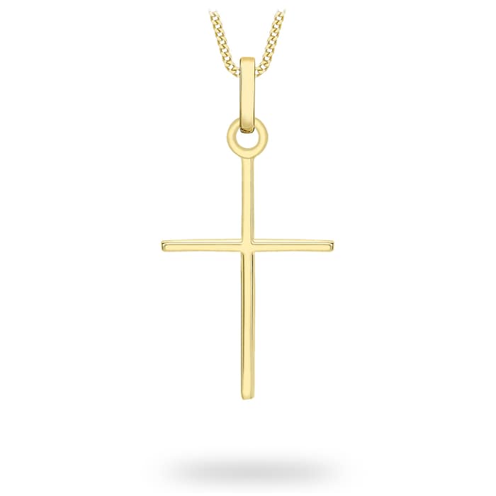 Goldsmiths 9ct Yellow Gold Fancy Cross Pendant