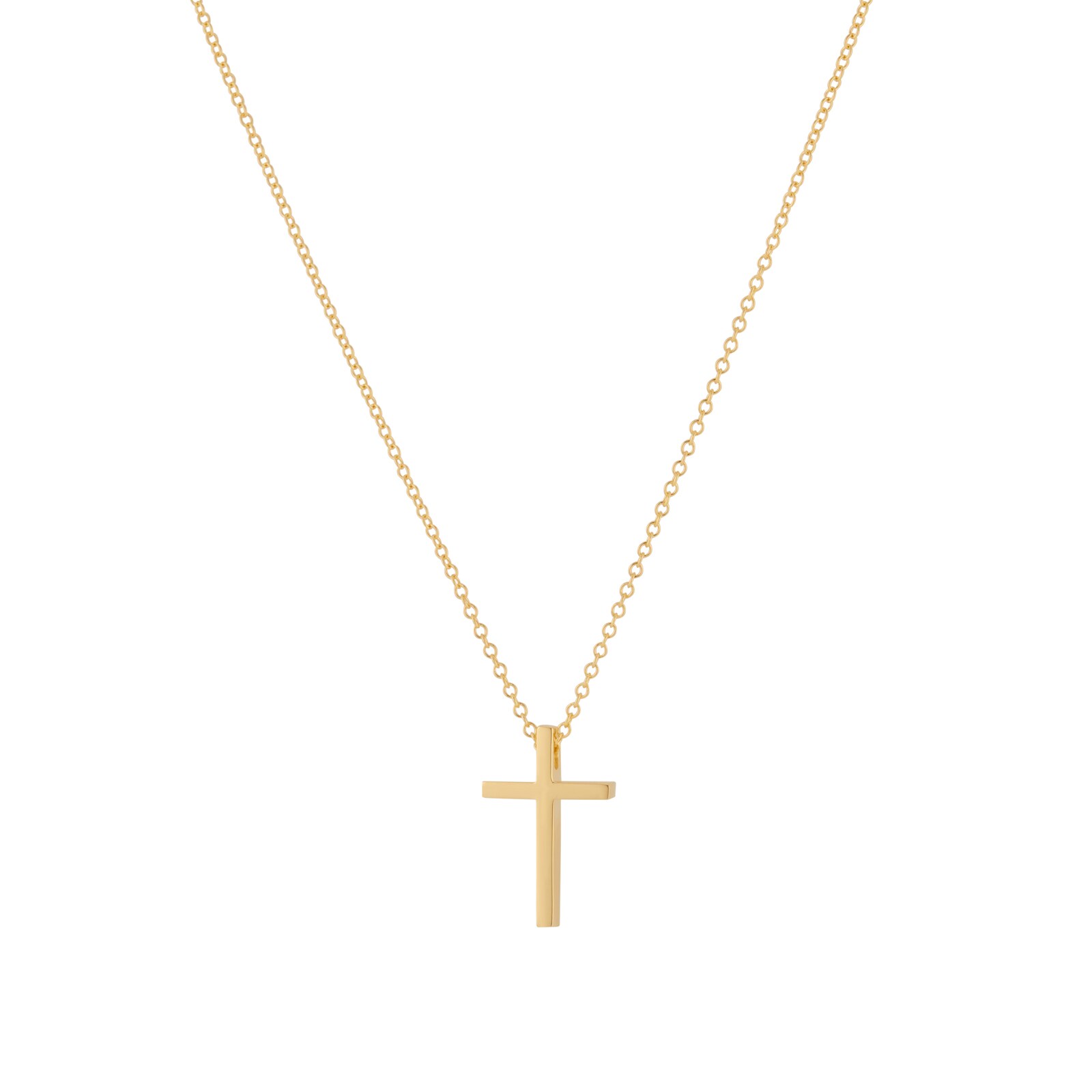 Goldsmiths 18ct Yellow Gold Floating Cross Pendant