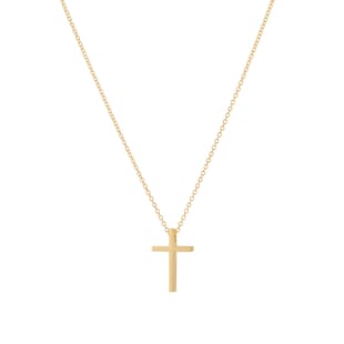 Goldsmiths 18ct Yellow Gold Floating Cross Pendant